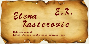 Elena Kašterović vizit kartica